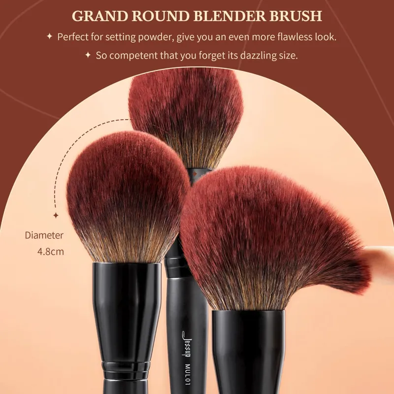 Σετ Πινέλα Μακιγιάζ Jessup 3-21 τμχ Premium Synthetic Big Powder Foundation Concealer Eyeshadow Eyeliner Spoolie Wooden T271
