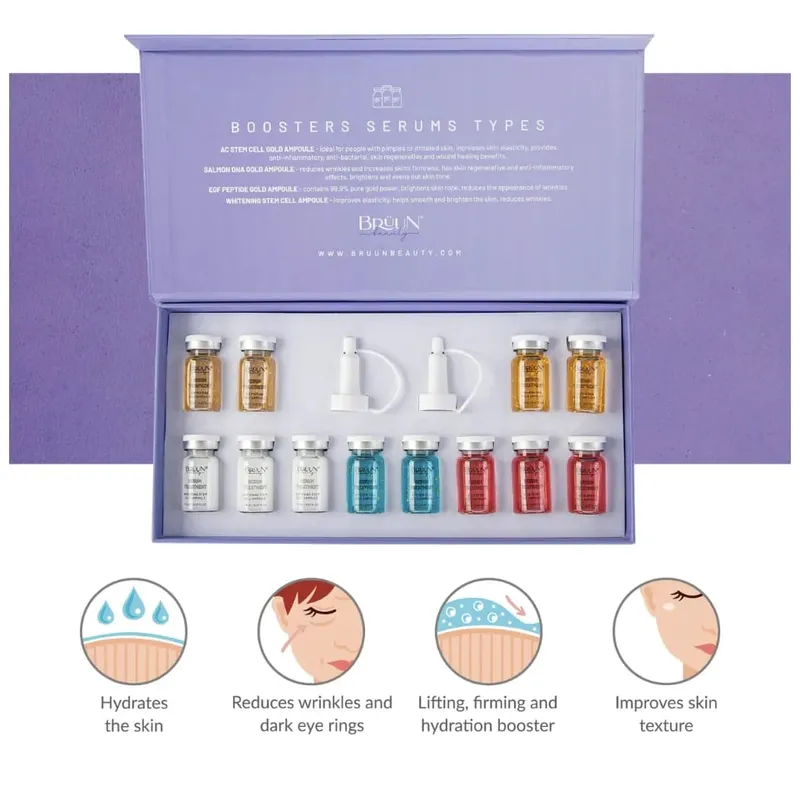 Salmon DNA Serum Dr.Pen Starter Kit Foundation Peptide AQUA Stem Cell Serum Essence Moisturise Face Skin Care 4Vials/12 vials — image 4
