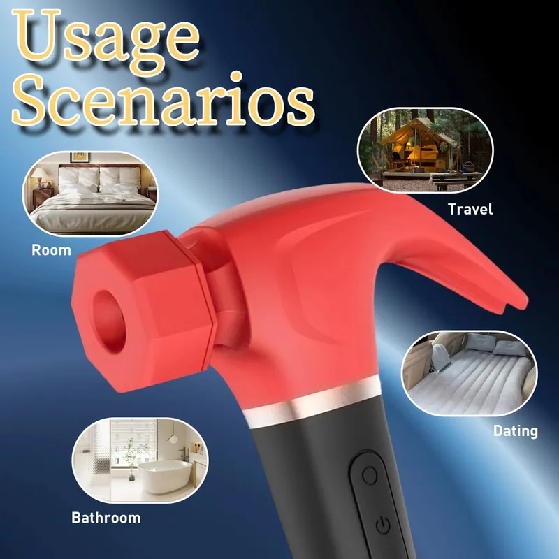 Hammer Vibrator Multifunctional Sex Machine G Spot Stimulation Telescopic Dildo Vaginal Masage Cit Sucking Female Masturbator