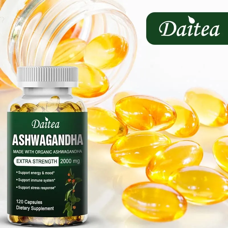 Daitea Organic Ashwagandha Extract Capsules 2000mg for Mood Sleep Energy Support - Antioxidant Supplement — image 3