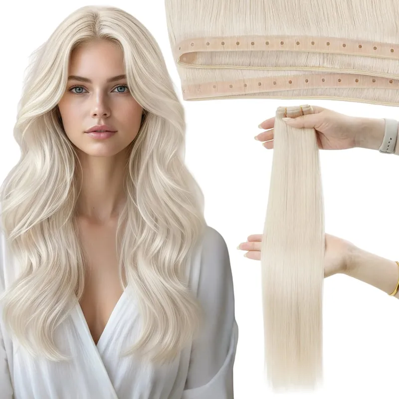 Moresoo Butterfly Weft Human Hair Extensions PU Hole Straight Extensiones De Cabello Humano Pu Hole Weft για γυναίκες και πάρτι