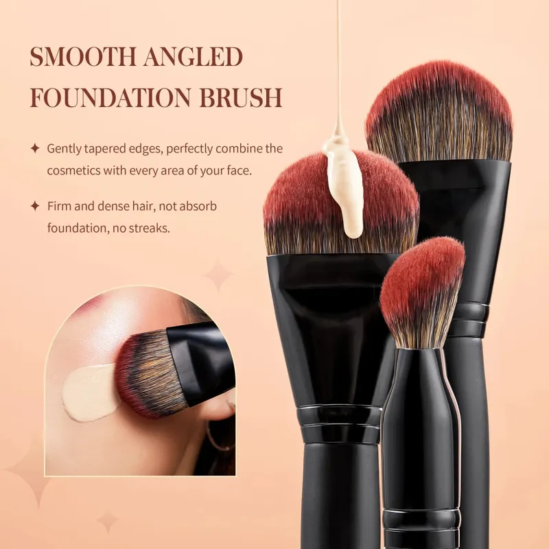 Σετ Πινέλα Μακιγιάζ Jessup 3-21 τμχ Premium Synthetic Big Powder Foundation Concealer Eyeshadow Eyeliner Spoolie Wooden T271
