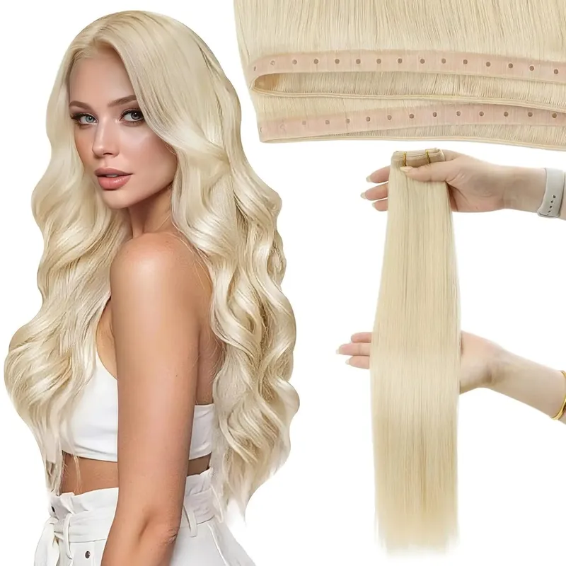 Moresoo Butterfly Weft Human Hair Extensions PU Hole Straight Extensiones De Cabello Humano Pu Hole Weft για γυναίκες και πάρτι