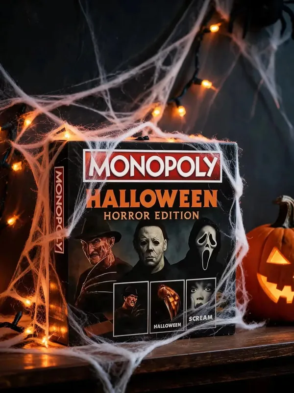 Halloween Horror Monopoly Επιτραπέζιο παιχνίδι με θέμα ταινίες τρόμου Killer χαρακτήρες Επιτραπέζιο παιχνίδι για ενήλικες Family Party Game Night Prop Συλλεκτικό δώρο για τους λάτρεις του τρόμου