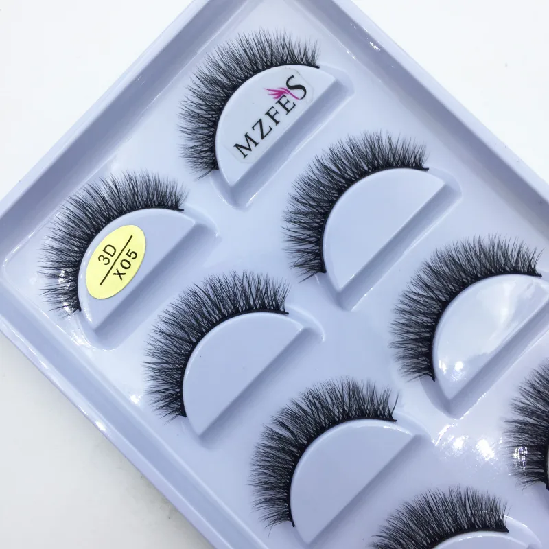 38 Style 5 Pairs Eyelash Natural 3D Mink Ψεύτικες βλεφαρίδες Μακιγιάζ Fake Eye Lashes Faux Cils Make Up Εργαλεία ομορφιάς Χονδρική