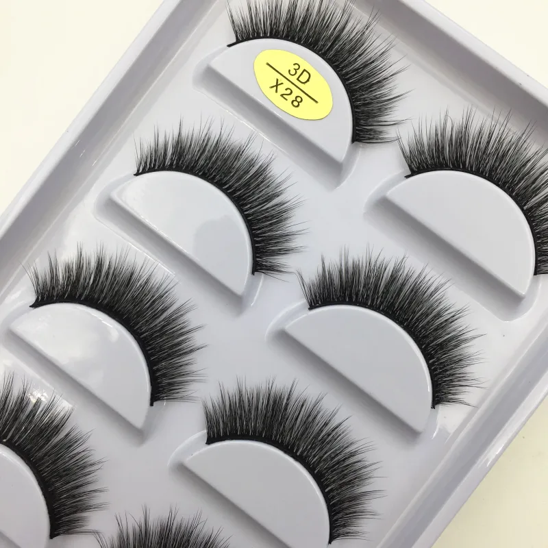 38 Style 5 Pairs Eyelash Natural 3D Mink Ψεύτικες βλεφαρίδες Μακιγιάζ Fake Eye Lashes Faux Cils Make Up Εργαλεία ομορφιάς Χονδρική