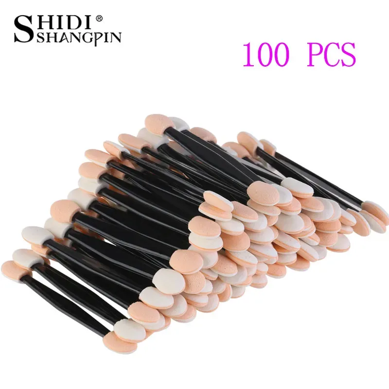 30/50/100PC Eye Shadow Brush Makeup Dual Sided Sponge Nylon Set Eye Shadow Brushes for Cosmetic Applicator Makeup