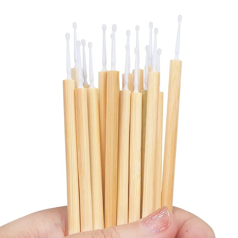 50 יחידות חד פעמי במבוק סטיק מיקרו מברשת מסקרה שרביטים ספוגית מיקרו מברשת להארכת ריסים נשים מברשות איפור כלים — image 2