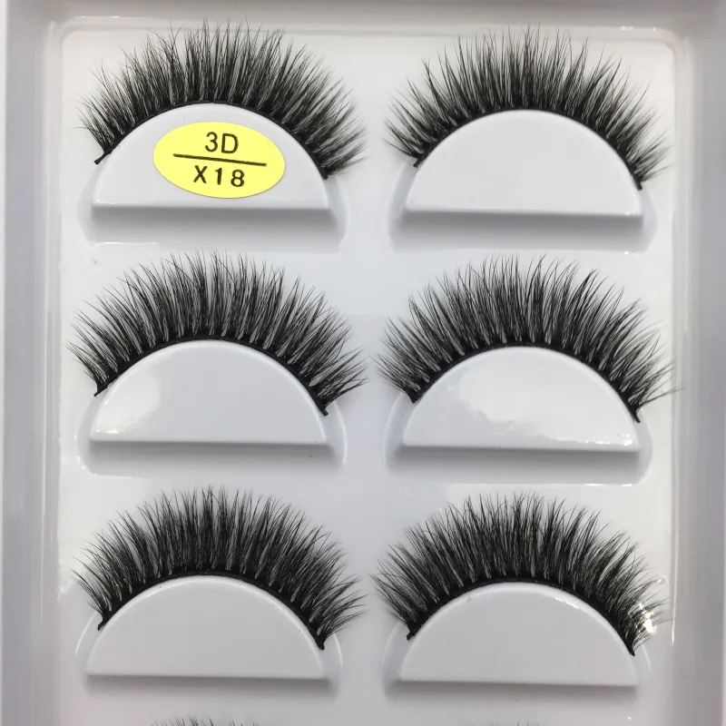 38 Style 5 Pairs Eyelash Natural 3D Mink Ψεύτικες βλεφαρίδες Μακιγιάζ Fake Eye Lashes Faux Cils Make Up Εργαλεία ομορφιάς Χονδρική