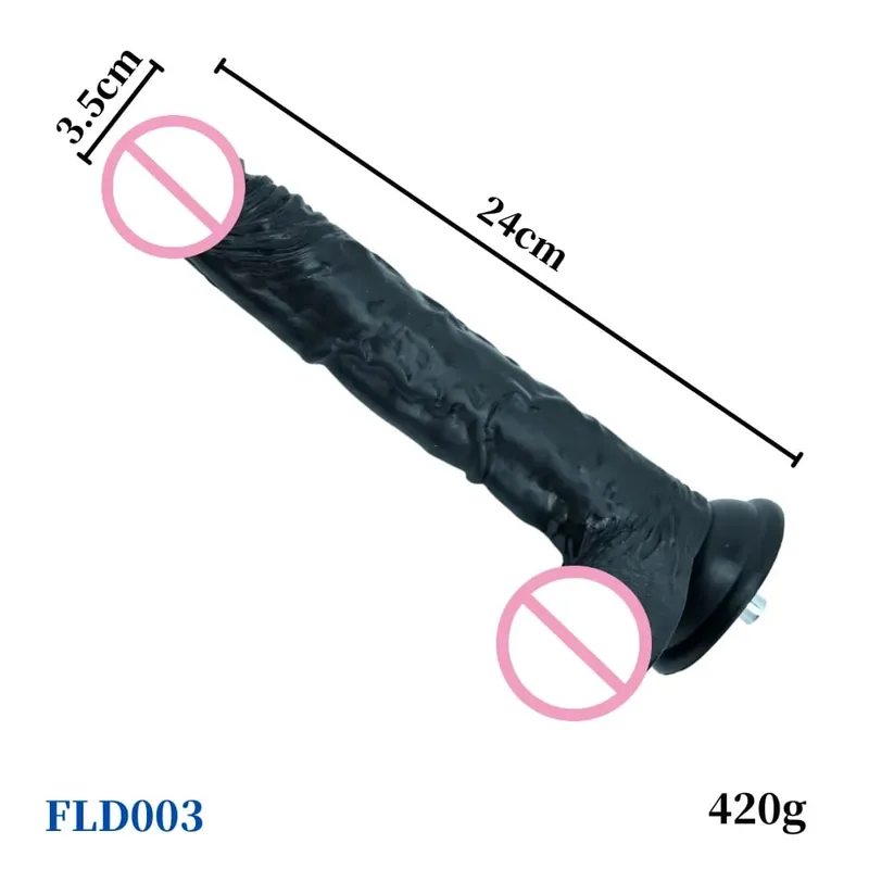 Szexgép Nagy fekete Műpénisz Quick Connector maszturbációs Vibrátor Valósághű műpénisz nőknek Tartozékok Szexjáték felnőtteknek