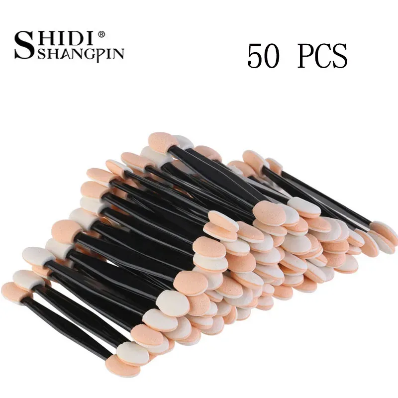 30/50/100PC Eye Shadow Brush Makeup Dual Sided Sponge Nylon Set Eye Shadow Brushes for Cosmetic Applicator Makeup