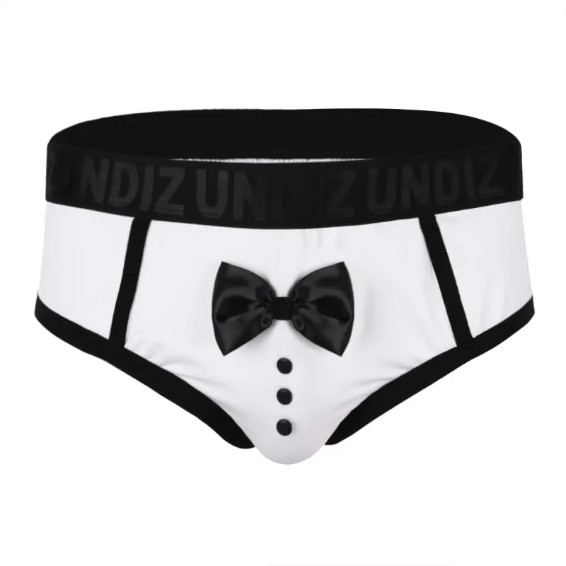 Niedliche Smoking-Boxershorts für Herren, Slips, Unterwäsche, schwarze Farbspleiß-Baumwoll-Fliege, Höschen für Überraschungen vor dem Schlafengehen — image 11