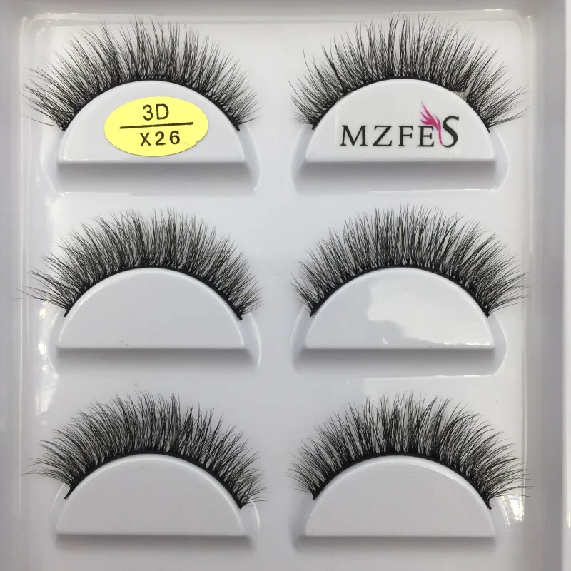 38 Style 5 Pairs Eyelash Natural 3D Mink Ψεύτικες βλεφαρίδες Μακιγιάζ Fake Eye Lashes Faux Cils Make Up Εργαλεία ομορφιάς Χονδρική