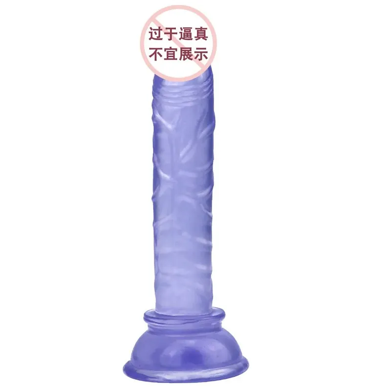 Erotic Soft Jelly Dildo Anal Butt Plug Realistic Penis Strong Suction Cup Dick Toy for Adult G-spot Orgasm Sex Toys for Woman