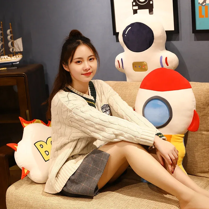 Creative Stuffed Pillow Space Astronaut Plush Toys Funny Simulation Mars Aviation Cushion for Children Boys Birthday Gift — image 4