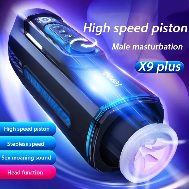 Leten-masturbador masculino retráctil de pistón de alta velocidad, taza de masturbación vaginal con calefacción, Juguetes sexuales para hombres — image 2