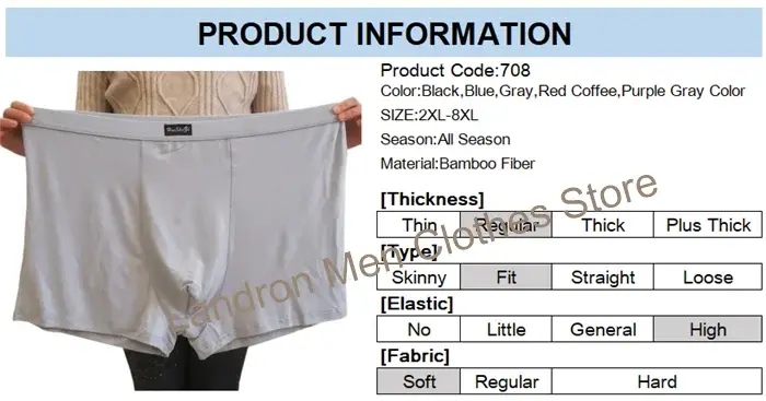 Bambu Elyaf Yumuşak Boksörler Adam 140 KG Artı Boyutu 8XL 7XL 6XL Erkek Boxershorts Büyük Boy Külot nefes alan iç çamaşırı Katı Külot