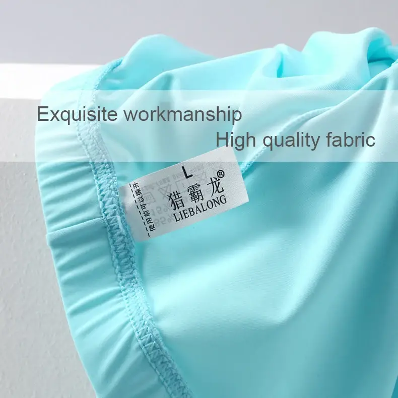 Sexy Men Underwear Boxers Ice Silk Sexi for Boys Man U Convex Big Bag Breathable Bulge Shorts Nylon Summer Pounch Panties set — image 4