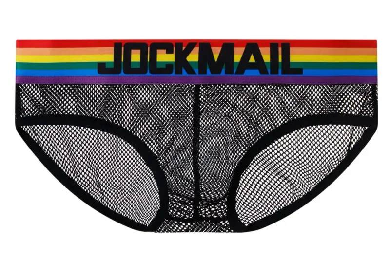 Jockmail กางเกงในชายเซ็กซี่ชุดชั้นในชายผ้าฝ้าย Low Rise Underpant เส้นด้ายสุทธิลูกไม้, Breathable ฤดูร้อนกางเกงขาสั้น calzoncillos hombre slip