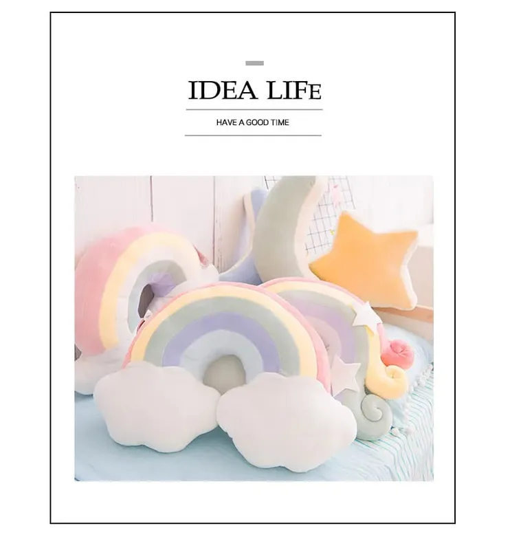 INS HOT Candy Color Cloud Star Moon βελούδινο μαξιλάρι Πολύχρωμο Rainbow Crown μαξιλάρι μαξιλάρι Καναπές σπιτιού Διακόσμηση Μαξιλαριού Παιχνίδι