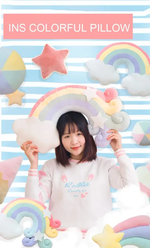 INS HOT Candy Color Cloud Star Moon βελούδινο μαξιλάρι Πολύχρωμο Rainbow Crown μαξιλάρι μαξιλάρι Καναπές σπιτιού Διακόσμηση Μαξιλαριού Παιχνίδι