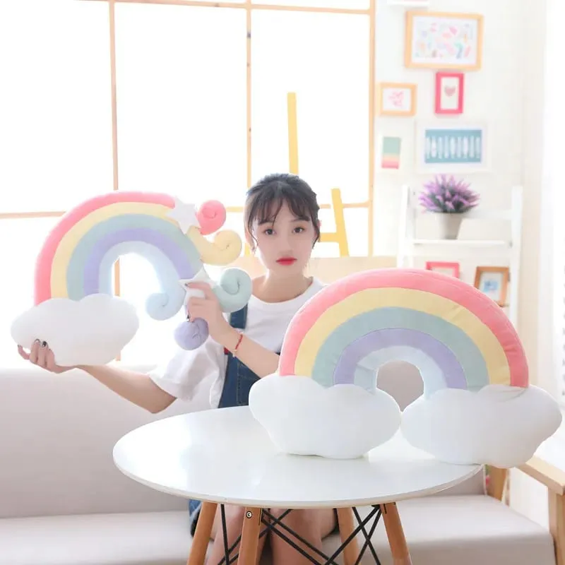 INS HOT Candy Color Cloud Star Moon βελούδινο μαξιλάρι Πολύχρωμο Rainbow Crown μαξιλάρι μαξιλάρι Καναπές σπιτιού Διακόσμηση Μαξιλαριού Παιχνίδι