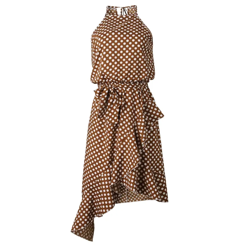 Προσαρμόσιμα Γυναικεία Καλοκαιρινό Boho Φόρεμα Μακρύ Βραδινό Πάρτυ Φορέματα Παραλιών με κουκκίδες Sundress Κομψά γυναικεία ρούχα Σέξι φορέματα — image 5
