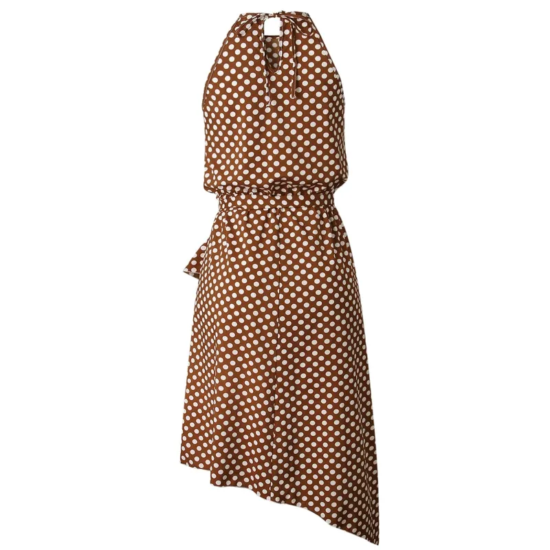 Προσαρμόσιμα Γυναικεία Καλοκαιρινό Boho Φόρεμα Μακρύ Βραδινό Πάρτυ Φορέματα Παραλιών με κουκκίδες Sundress Κομψά γυναικεία ρούχα Σέξι φορέματα — image 6