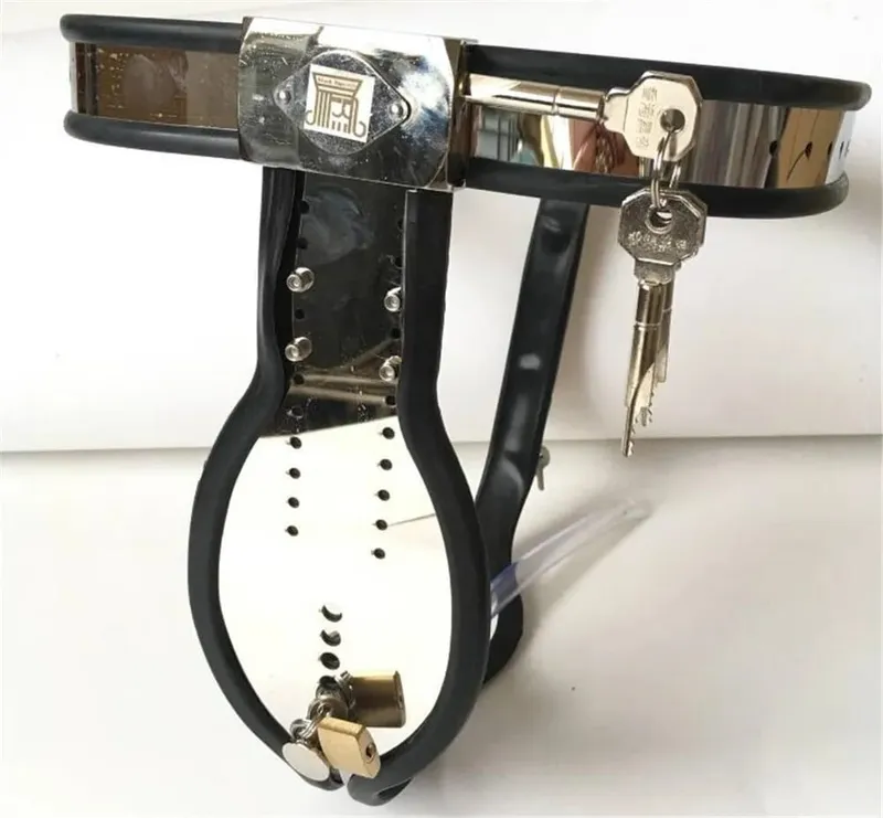 Adjustable Male Chastity Belt Cock Cage Penis Rings Removable Anal Beads Butt Plug Adult Sex Toys for Men BDSM Bondage Equipment