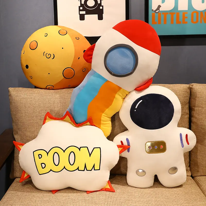 Creative Stuffed Pillow Space Astronaut Plush Toys Funny Simulation Mars Aviation Cushion for Children Boys Birthday Gift — image 1