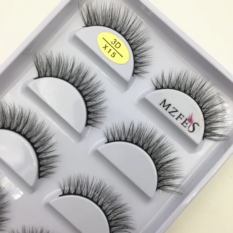 38 Style 5 Pairs Eyelash Natural 3D Mink Ψεύτικες βλεφαρίδες Μακιγιάζ Fake Eye Lashes Faux Cils Make Up Εργαλεία ομορφιάς Χονδρική