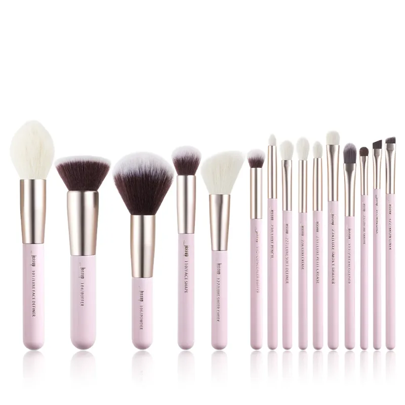 Jessup Make-Up Kwasten Set 15-25 Stuks Natuurlijke Synthetische Foundation Poeder Markeerstift Oogschaduw Borstel Pedzle Doen Makijazu T290