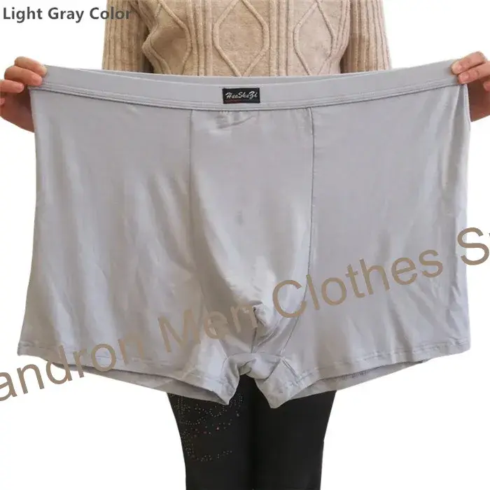 Bambu Elyaf Yumuşak Boksörler Adam 140 KG Artı Boyutu 8XL 7XL 6XL Erkek Boxershorts Büyük Boy Külot nefes alan iç çamaşırı Katı Külot