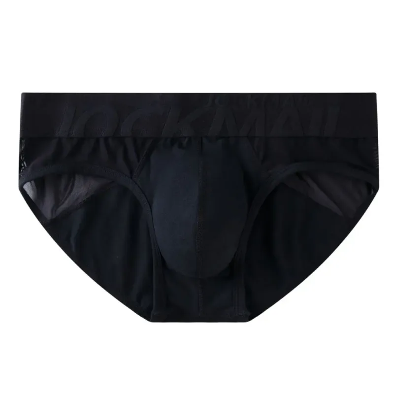 Jockmail กางเกงในชายเซ็กซี่ชุดชั้นในชายผ้าฝ้าย Low Rise Underpant เส้นด้ายสุทธิลูกไม้, Breathable ฤดูร้อนกางเกงขาสั้น calzoncillos hombre slip