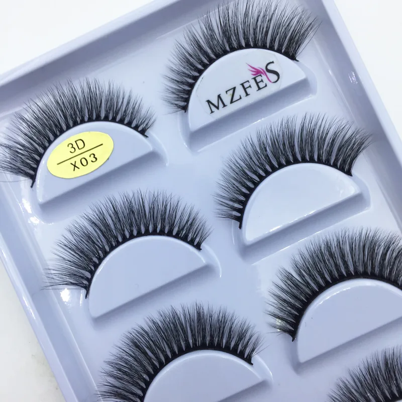 38 Style 5 Pairs Eyelash Natural 3D Mink Ψεύτικες βλεφαρίδες Μακιγιάζ Fake Eye Lashes Faux Cils Make Up Εργαλεία ομορφιάς Χονδρική