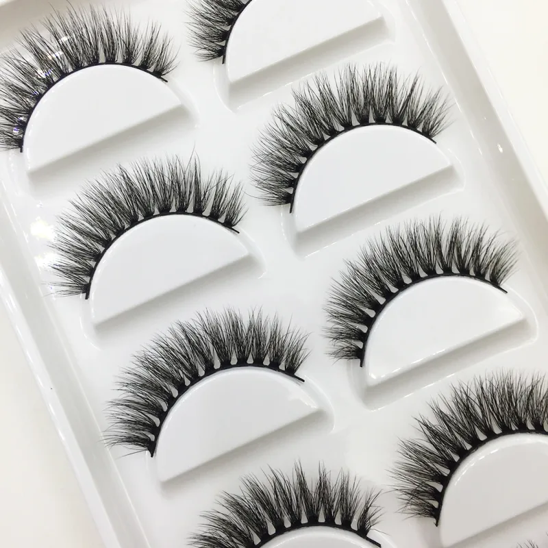 38 Style 5 Pairs Eyelash Natural 3D Mink Ψεύτικες βλεφαρίδες Μακιγιάζ Fake Eye Lashes Faux Cils Make Up Εργαλεία ομορφιάς Χονδρική
