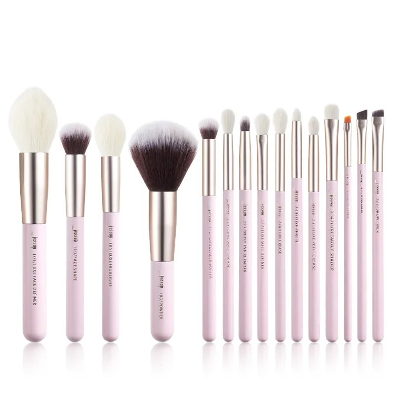Jessup Make-Up Kwasten Set 15-25 Stuks Natuurlijke Synthetische Foundation Poeder Markeerstift Oogschaduw Borstel Pedzle Doen Makijazu T290