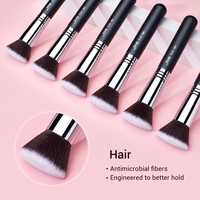 Jessup Foundation Brushes מברשת איפור פנים אבקת קונסילר סומק סימון סומק פלאף עגול שטוח לקרם נוזלי