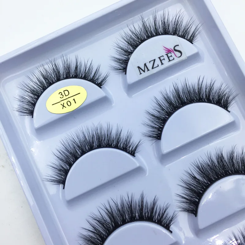 38 Style 5 Pairs Eyelash Natural 3D Mink Ψεύτικες βλεφαρίδες Μακιγιάζ Fake Eye Lashes Faux Cils Make Up Εργαλεία ομορφιάς Χονδρική