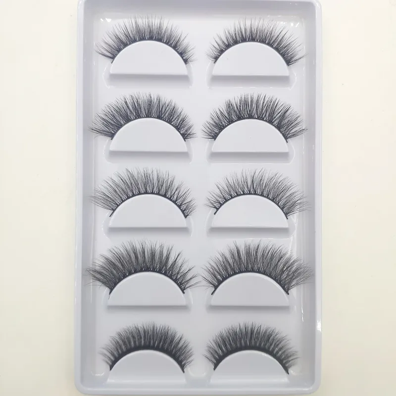 38 Style 5 Pairs Eyelash Natural 3D Mink Ψεύτικες βλεφαρίδες Μακιγιάζ Fake Eye Lashes Faux Cils Make Up Εργαλεία ομορφιάς Χονδρική