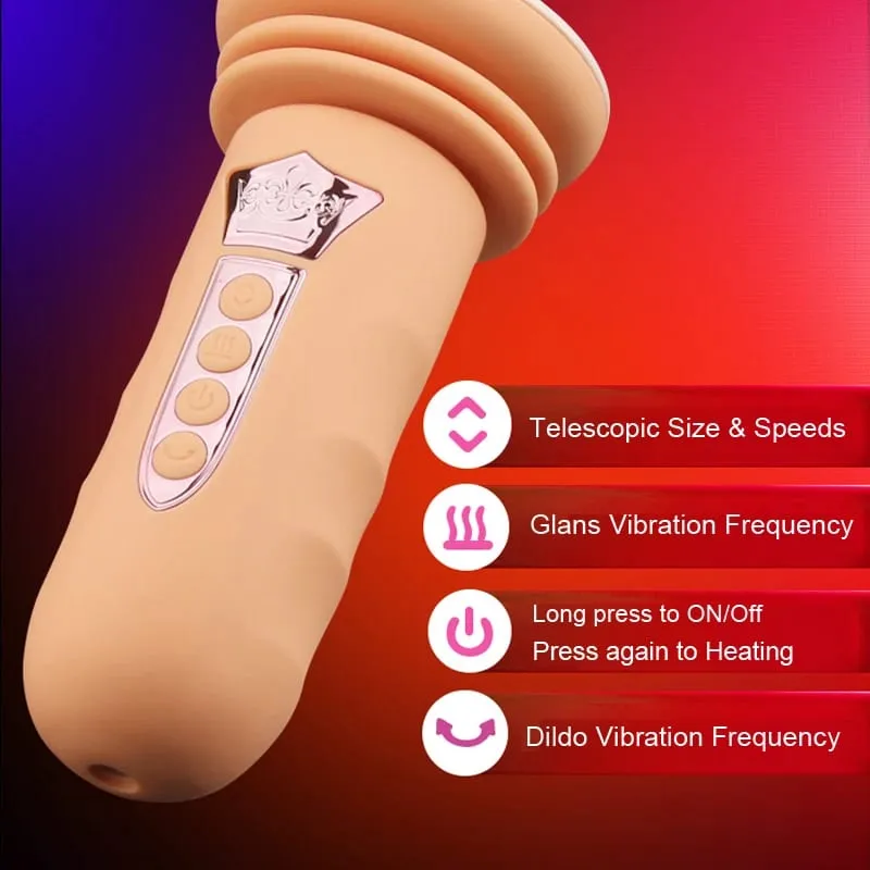 Suction Cup Sex Machine Telescopic Dildo Vibrator Automatic Vagina Massager Thrusting Penis Sucker Sex Toys for Women Adult Game