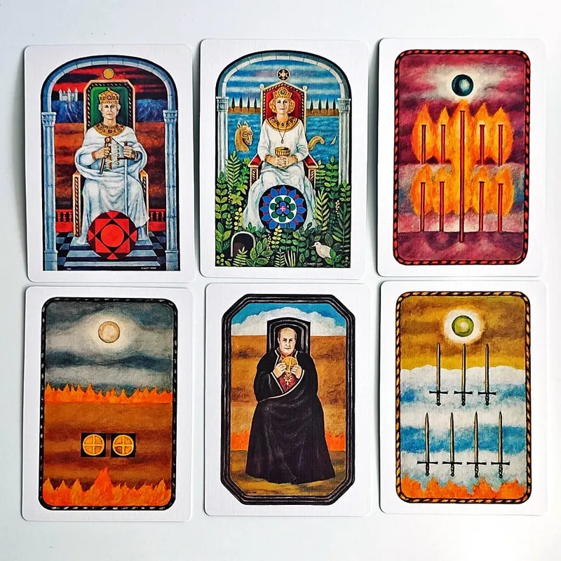 The Jungian Tarot Deck in Rigid Box 78 Double-embossed Cards for Active Imagination Jung Archetypes Psychology
