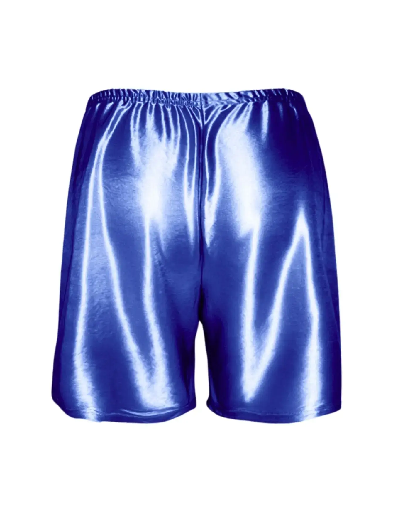 1Pc Semi Sheer Men Underwear Ice Silk Metallic Glossy Sleeper Pants Elastic Band Design Comfortable Casual Sexy Sleepwear Shorts