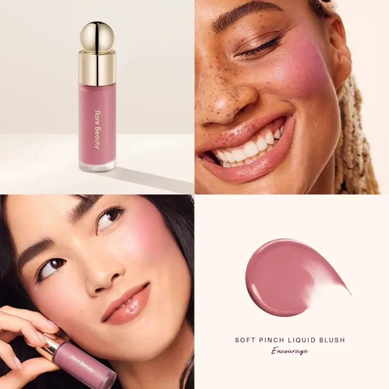Rare Beauty Liquid Blush Μεταξένιο και Γλιστρά στην Ομαλή Φύση Μεγάλης διάρκειας Πλούτο Happy Hope Delight Stained Lipstick Gloss Μακιγιάζ
