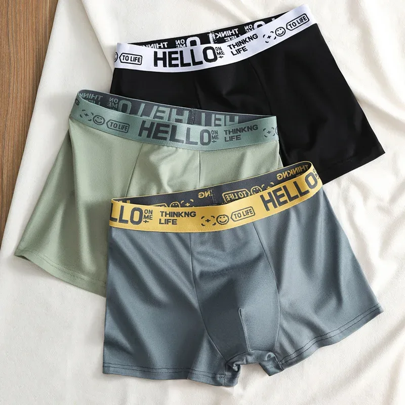 1pcs Men's Boxer Briefs Male Sport Shorts Teenager High Stretch Underwear Breathable Fashion Soft Comfortable Underpant — image 7