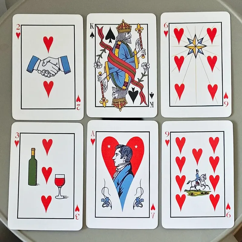9*6cm The Playing Card Deck Vintage Art Mga Fortune Telling at Divination Cards 54 Pcs Full Set Poker Deck Double-embossed — image 3