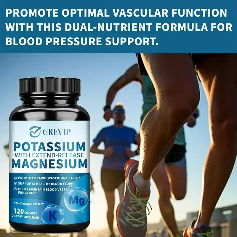 Potassium Magnesium - Improve Sleep Quality Reduces Fatigue and Headaches Benefits Bone and Heart Health Immune System