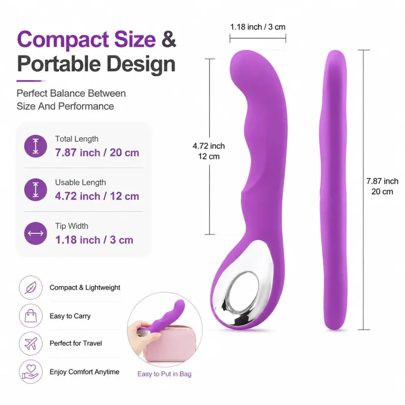 10 Speed G Spot Vibrator AV Magic Wand Massager Dildo Vibrators Dual Clitoris Stimulator Vaginal Massager Sex Toys for Woman 18+
