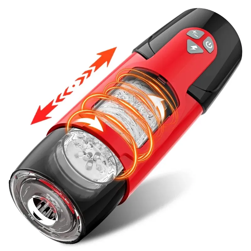 אונן זכר אוטומטי סיבוב טלסקופי גברים כוס אוננות LCD סימולציה דיגיטלית מציצה אונן צעצוע מין לגברים