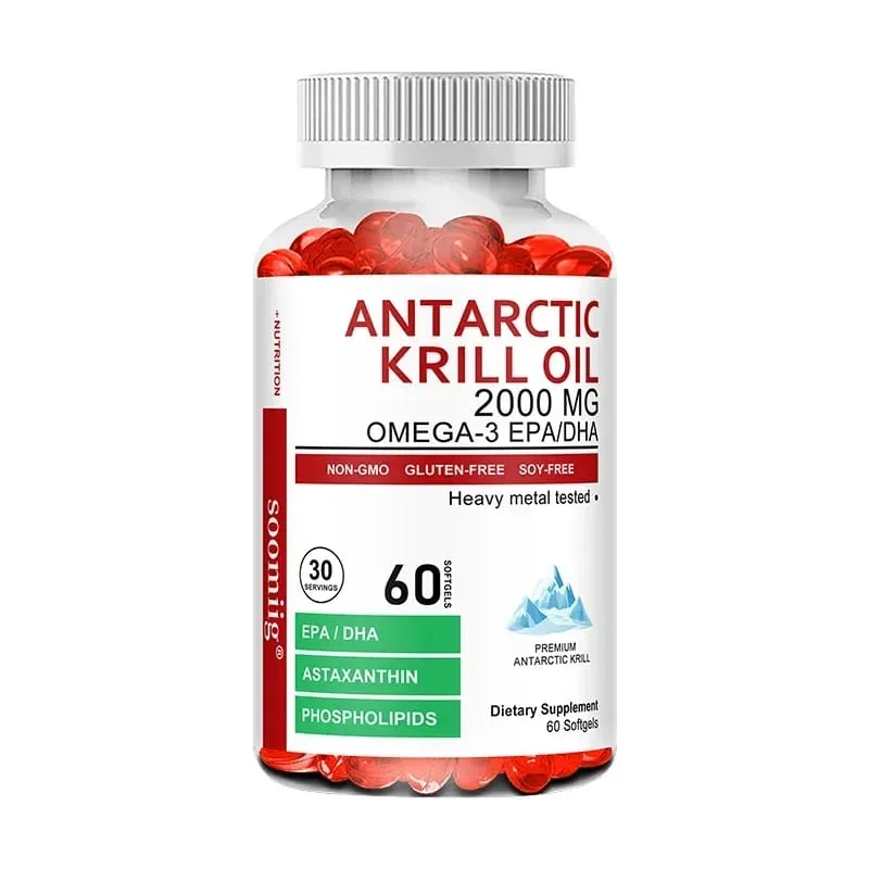 Antarctic Krill Oil 2000 Mg Κάψουλες | 3X Strength φυσική πηγή ωμέγα-3 EPA DHA με συμπλήρωμα φωσφολιπιδίων ασταξανθίνης — image 10